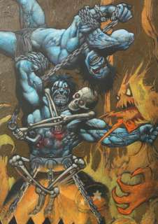Simon Bisley - LOBO vs HIMSELF, 2005, NM+, Skeleton, Demon, Chained