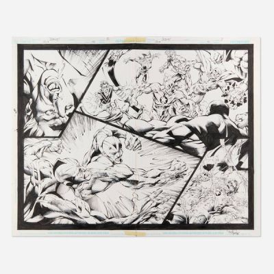 Mark Bagley | Justice League of America #40 Story Pages 2-3 Original Art (DC Comics, 2010) | Landry Pop Auctions