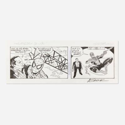 Alex Saviuk | Spider-Man Daily Comic Strip Original Art dated 8-19-10 (Marvel Comics, 2010) | Landry Pop Auctions
