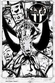 Mike McKone Andy Lanning - House of M #5 Cover (11 Characters Drawn!) 2005