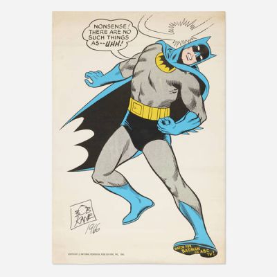 Bob Kane | Batman ABC TV Poster, Signed (1966) | Landry Pop Auctions