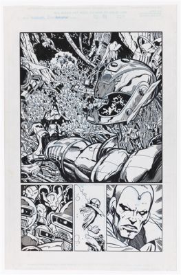 Lot 38 - AVENGERS: THE ULTRON IMPERATIVE #1 (2005) ORIGINAL ART PAGE BY JORGE LUCAS.
