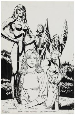 Chris Sprouse, Alan Gordon - Supreme #50 Unused Alternate Original Comic Art - 11 x 17 | Goldin