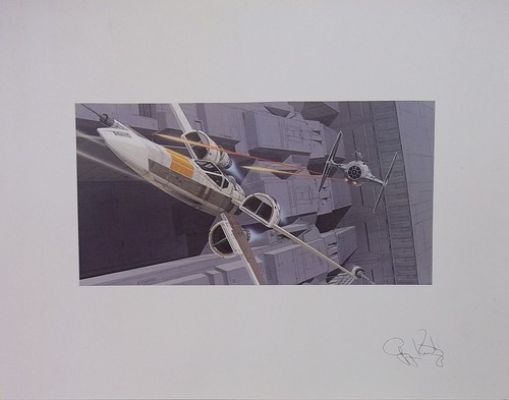 Tie Fighter vs. X-Wing Print by Ralph McQuarrie | eBay US (Buy It Now)