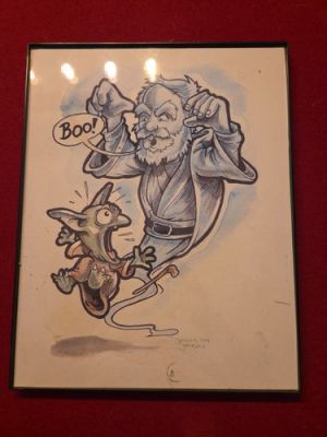 Star Wars Obi-won Scaring Yoda Jeffrey Johnson 2014 Art | eBay US (Buy It Now)