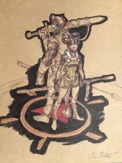 Buchet, Philippe - Dessin original couleur - Sillage | Catawiki