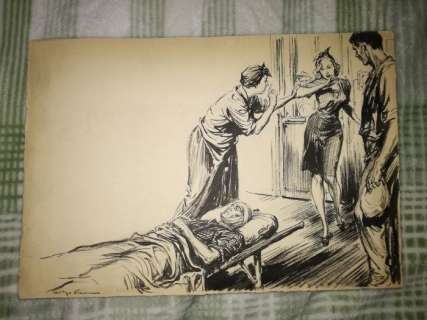 Walter Molino - illustrazione originale "LulÃ¹" - Loose page - (1949) | Catawiki