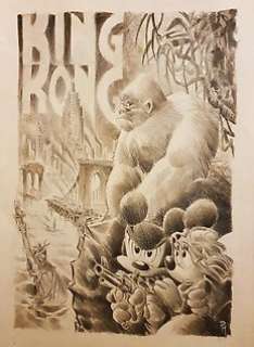 Paolo Mottura - Illustrazione originale "King Kong" - Loose page - (2020) | Catawiki