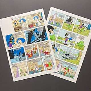 Ranson, Arthur - 2 Original pages in colour - Alias the Jester - Kidnapped Princess - (1987)