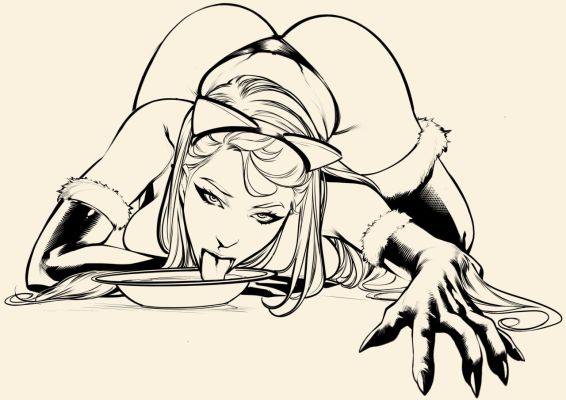 Iago Maia | Black Cat Pin Up Art | Raremarq (Buy It Now)