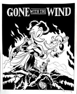 Vintage $crooge & Goldie inspired by Gone With The Wind - Original Painting - Tony Fernandez - Original Art | Catawiki