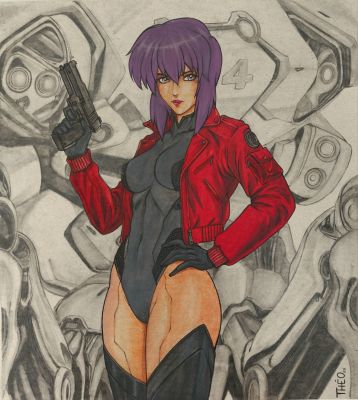 Guilherme Silva - Motoko kusanagi - Pinup art - 10,6" x 11,8" by THEO
