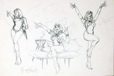 Giovanna Casotto - Illustrazione originale "in tre" bianco e nero - Loose page - Different editions - (2019) | Catawiki