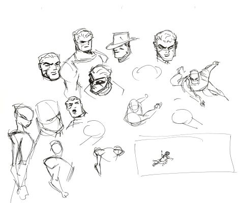 Dave Bullock Hand-Drawn Comic Illustration for Covers and Book DC M28 | Charles Scott Gallery