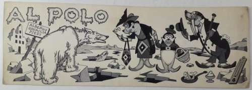 Antonio Rubino - Illustr. Origin. "Al Polo" - Loose page | Catawiki