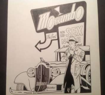 Berthet, Philippe | Original drawing for a screen print  - Le privé d’Hollywood  - (1990) | Catawiki