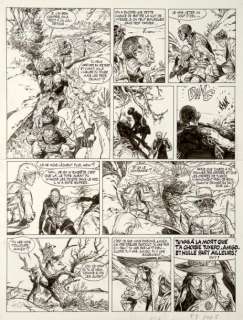 Hermann | Bernard Prince - La flamme verte du conquistador Encre de Chine | Millon