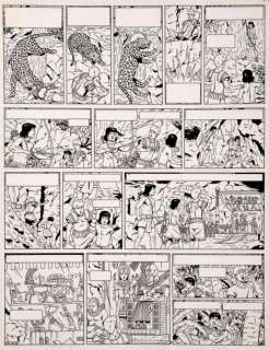 Martin | Alix - L’île maudite Encre de Chine pour la planche 31 de l’album. | Millon