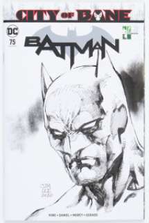 Jim Lee Batman #75 Sketch Cover Variant Original Art (DC, 2019) CGC Signature Series NM+ 9.6 White pages. Batman - | Heritage