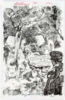 Denys Cowan and Bill Sienkiewicz Deathstroke #11 Story Page 2 Original Art (DC, 2017). A grim crime scene with a - | Heritage