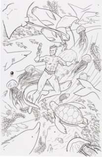 Joe Quinones and Maris Wicks - Aquaman Illustration Original Art (2012)....