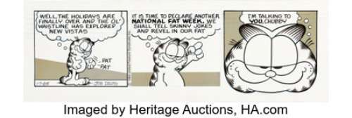 Davis, Jim | Jim Davis Garfield Daily Comic Strip Original Art dated 1-7-85 (United Feature Syndicate, 1985). ... | Heritage