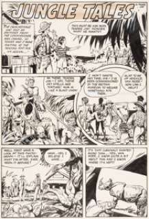 Fiction House Artist | Fiction House Artist Jungle Comics #155 Story Page 1 Jungle Tales Original Art (Fiction House, 1952).... | Heritage