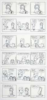 Davis, Jim | Jim Davis Garfield Consecutive Daily Comic Strip Original Art Group of 6 (PAWS, 1997). ... (Total: 6 Original Art) | Heritage