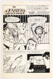 John Rosenberger Adventures of the Jaguar #11 Complete 8-Page Story Original Art (Archie, 1963). (Total: 8 Original Art) | Heritage