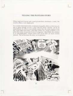 Will Eisner Graphic Storytelling and Visual Narrative Complete 1-Page Story "Telling the Plotless Story" Original Art (Poorhouse Press, 1996). | Heritage