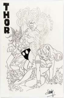 Jose Luis Duran - Thor Sketch Original Art (undated). | Heritage