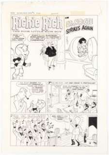 Warren Kremer (Attributed) Richie Rich Cash #2 "Dr. N-R-Gee Strikes Again" Complete 5-Page Story Original Art (Harvey, 1974). (Total: 5 Original Art) | Heritage