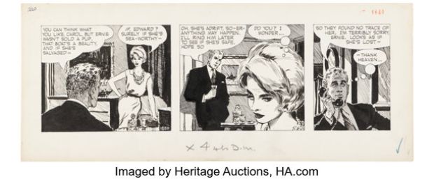 David Wright Carol Day #1220 Daily Comic Strip Original Art (London Daily Mail, 1960). | Heritage