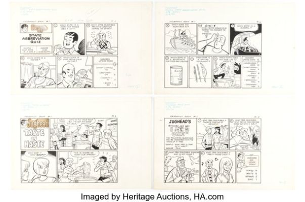 Dan DeCarlo - Archie Fairmont Potato Chips Giveaway Complete Issue Original Art Group of 7 (Archie, 1971). (Total: 8 Original Art) | Heritage