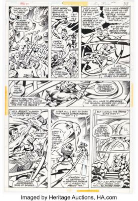 Jim Craig and Pablo Marcos What If? #1 Fantastic Five Story Page 27 Original Art (Marvel, 1977).