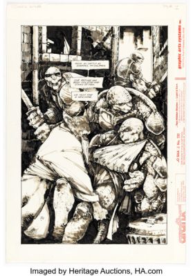 Michael Zulli Teenage Mutant Ninja Turtles #36 Splash Page 1 Original Art (Mirage, 1991). | Heritage