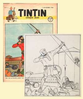 Laudy, Jacques - Couverture originale - La légende des quatre fils Aymon - Tintin hebdomadaire N° 7 - (1946) | Catawiki