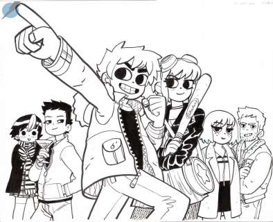 Bryan Lee O‘Malley - scott pilgrim issue scott pilgrim‘s precious little card game page box art