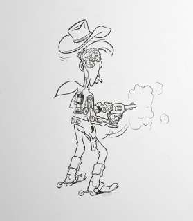 Emmanuel Reuzé |  » L’Art du 9e Art  » – Lucky Luke – Illustration Originale | Zic et Bul