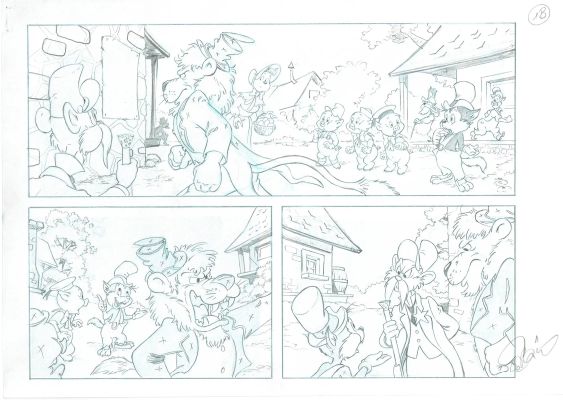 The Big Bad Wolf and the Three Little Pigs – Preliminary Page 1B | Corner4art