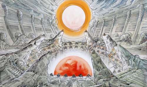 Druillet | Illustration de grand format Ã  l’encre de Chine e… | Banque Dessinée