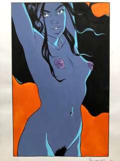 Stalner, Jean-Marc - Dessin original couleur - La Esmeralda nue - (1999) | Catawiki