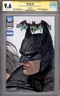 InHyuk Lee - BATMAN #50 CGC SS 9.6 INHYUK LEE WATERCOLOUR BATMAN & WONDER WOMAN HEADSHOT