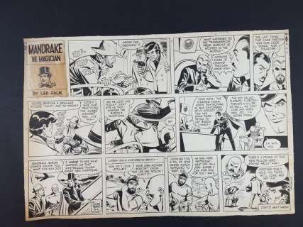 Falk & Fredericks - Original Sunday page - "Mandrake The Magician" - Signed - Size: 57,5 x 39 cm. - (1968) | Catawiki