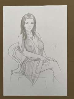 Paturaud, Laurent - Dessin original - Succube - mine de plomb | Catawiki