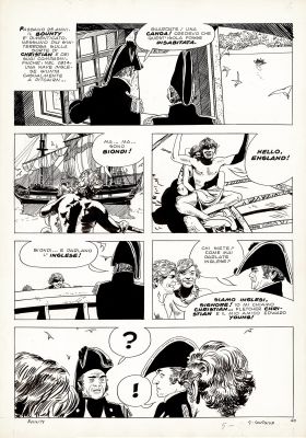 Attilio Micheluzzi | Gli ammutinati del Bounty p.40 | Tavole Originali