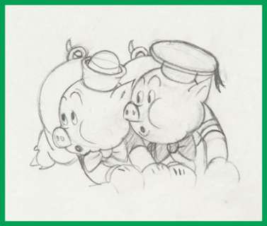 SILLY SYMPHONIES - THE BIG BAD WOLF PRODUCTION DRAWING SEQUENCE. | Hake’s