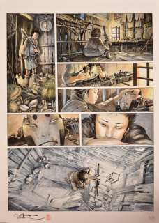 Tenuta Saverio | LE MASQUE DE FUDO, Les Nuées Ecarlates - S. Tenuta - original page "Brume" | Catawiki