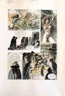 Paolo Eleuteri Serpieri | Druuna, Morbus Gravis, Charlie #44 - P. E. Serpieri - Prima apparizione di Druuna - Acquerello originale Page 43 - Page volante - (1986) | Catawiki