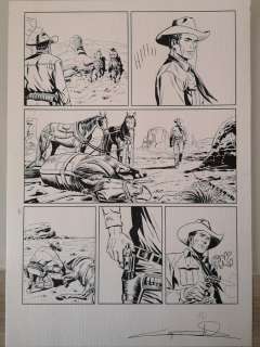 Giuseppe Candita | Tex - G. Candita - tavola originale "Sulla pista per Prescott" - Page volante - (2020) | Catawiki